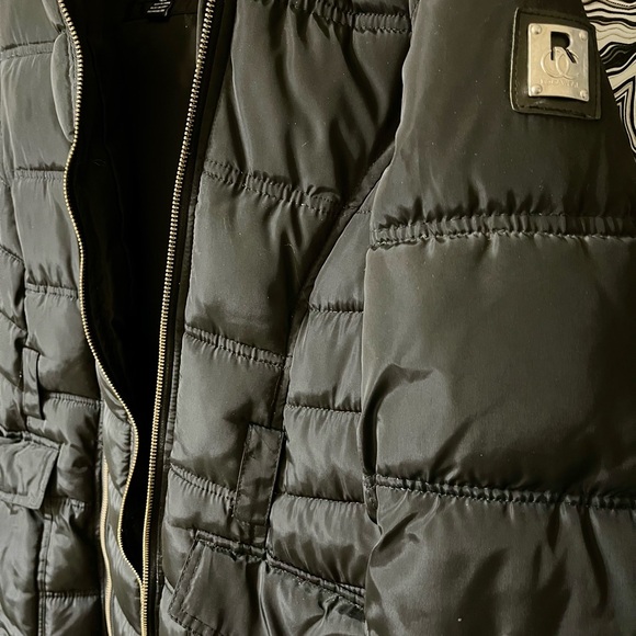 RocawearWomen's Black Puffer Jacket with Faux Fur Hood - Picture 3 of 3